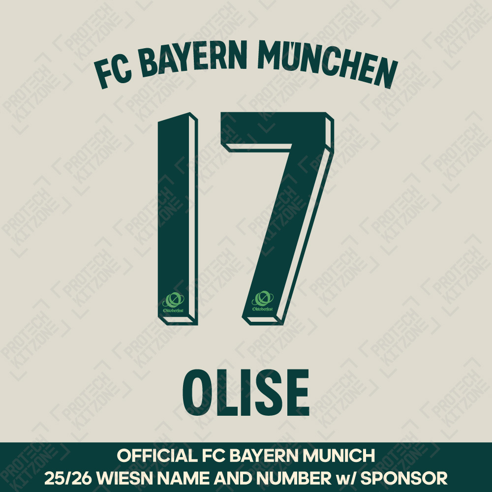 Olise 17 - Official Bayern Munich 2025/26 Wiesn Name and